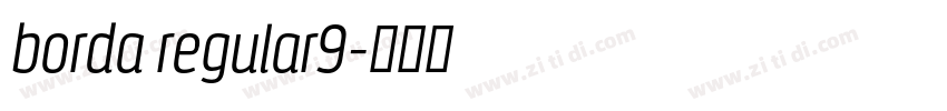 borda regular9字体转换